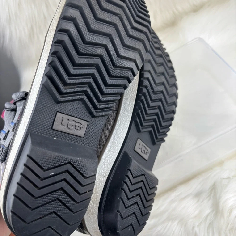 UGG Australia Checkered Leather Boots with Buckles